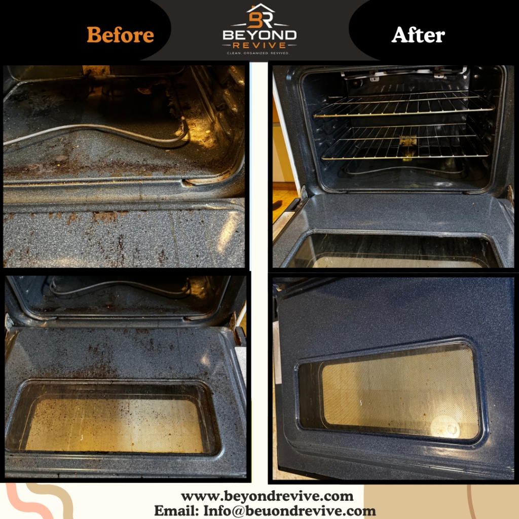 Beyond Revive Real Oven Door and Glass Deep Cleaning Transformation